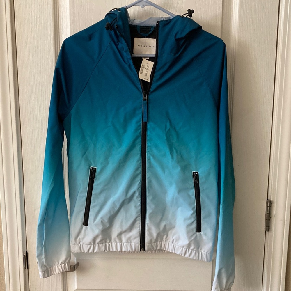 New with Tag Aeropostale Teal Ombré Windbreaker